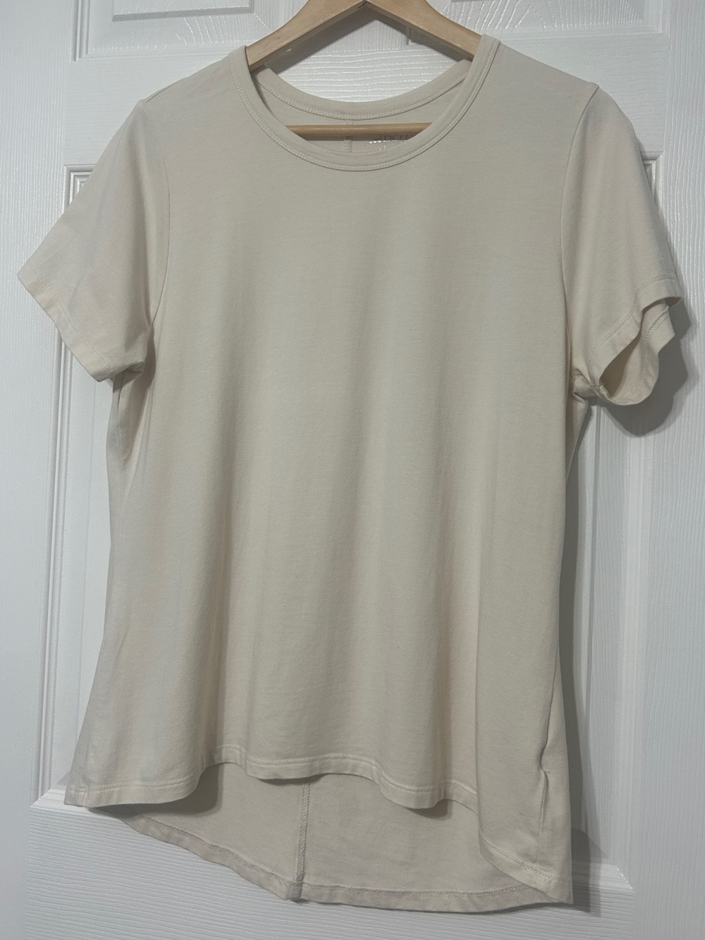 bcg Women’s Beige Active Pullover Tee Top Gym Work Out Cotton Size L